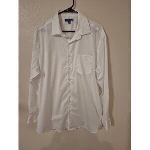 APT.9 Mens White Long-Sleeve Button-Down Shirt XL Regular Fit